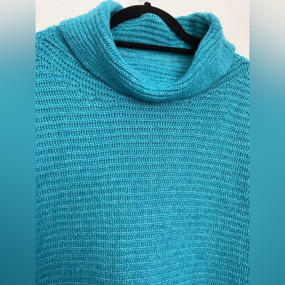 Pilcro and the Letterpress Ribbed Cowl Neck Tunic Knit Sweater Blue Sz Md - Picture 3 of 6